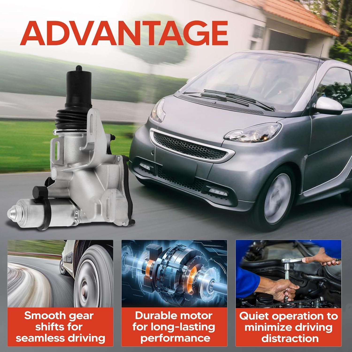 Attuatore cilindro secondario frizione adatto per Smart Fortwo II Coupe Cabrio 451 0.8 1.0, accessori auto codice 4512500062 3981000066