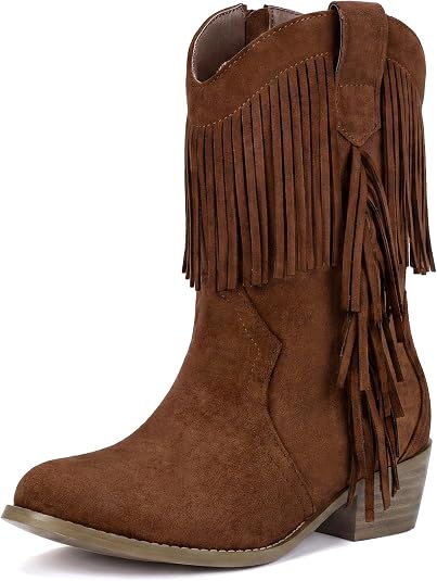 Fringe Tassel Cowgirl Boots for Girls - A Stylish Footwear for Young Cowboys