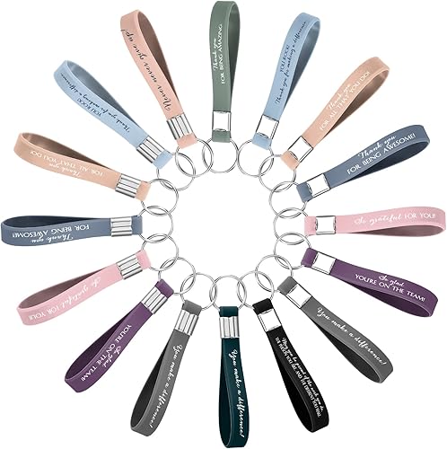 Miniatura 7 de Roowest 50 piezas de regalo inspirador para mujeres, llavero de silicona, regalo de agradecimiento a los empleados, maestros a granel compañeros