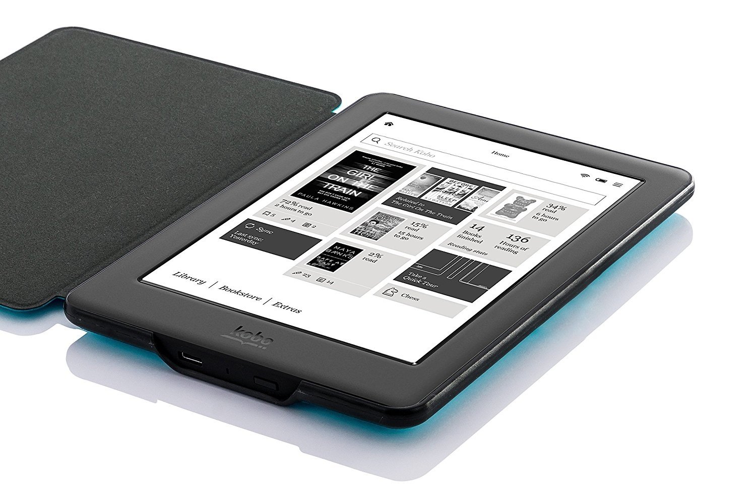 Étui Intelligent Pour Kobo Glo HD Et Touch 2.0 (modèle 2015) – Fonction Veille/réveil Automatique, Fin Et Léger – Rouge