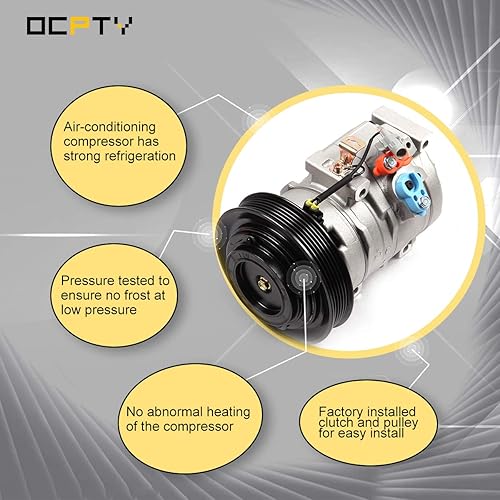 Miniatura 3 de OCPTY Compresor CO 27000C del aire acondicionado para Toyota Corolla 1.8L para Toyota Matrix 1.8L 2003-2008
