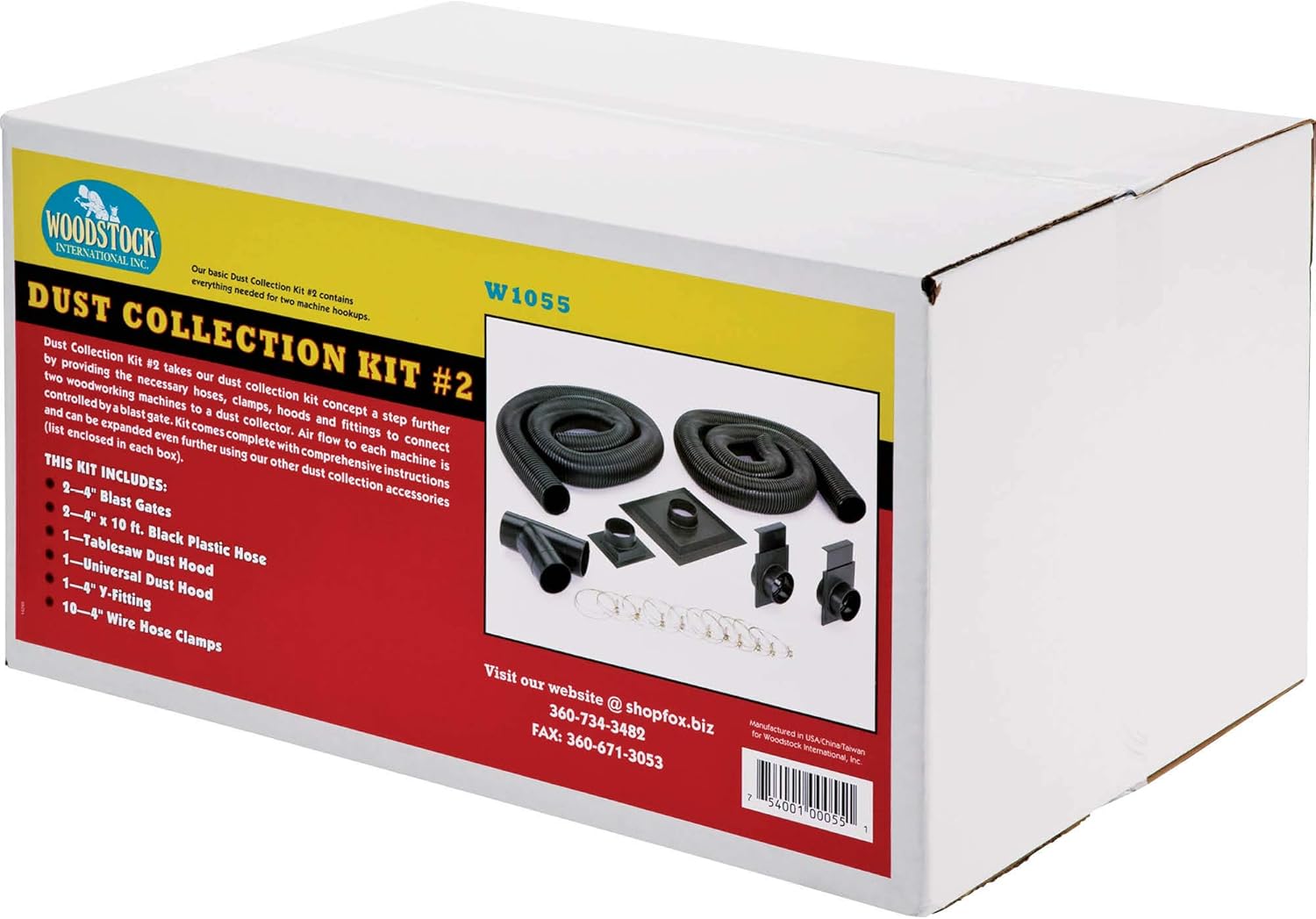 Hot Deals Woodstock W1055 Dust Collection Kit-2