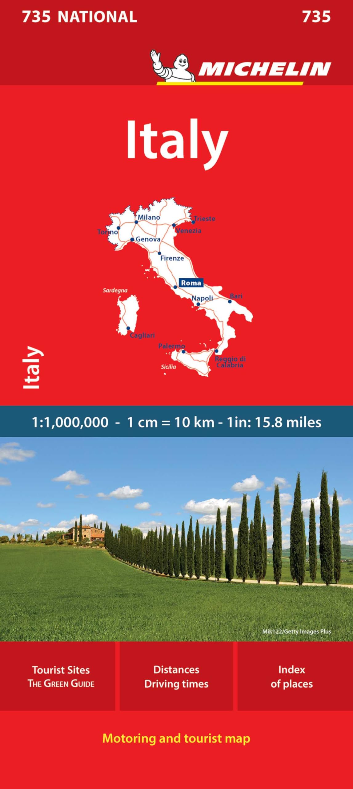 Italy - Michelin National Map 735 by Michelin SHEET MAP 9782067171466