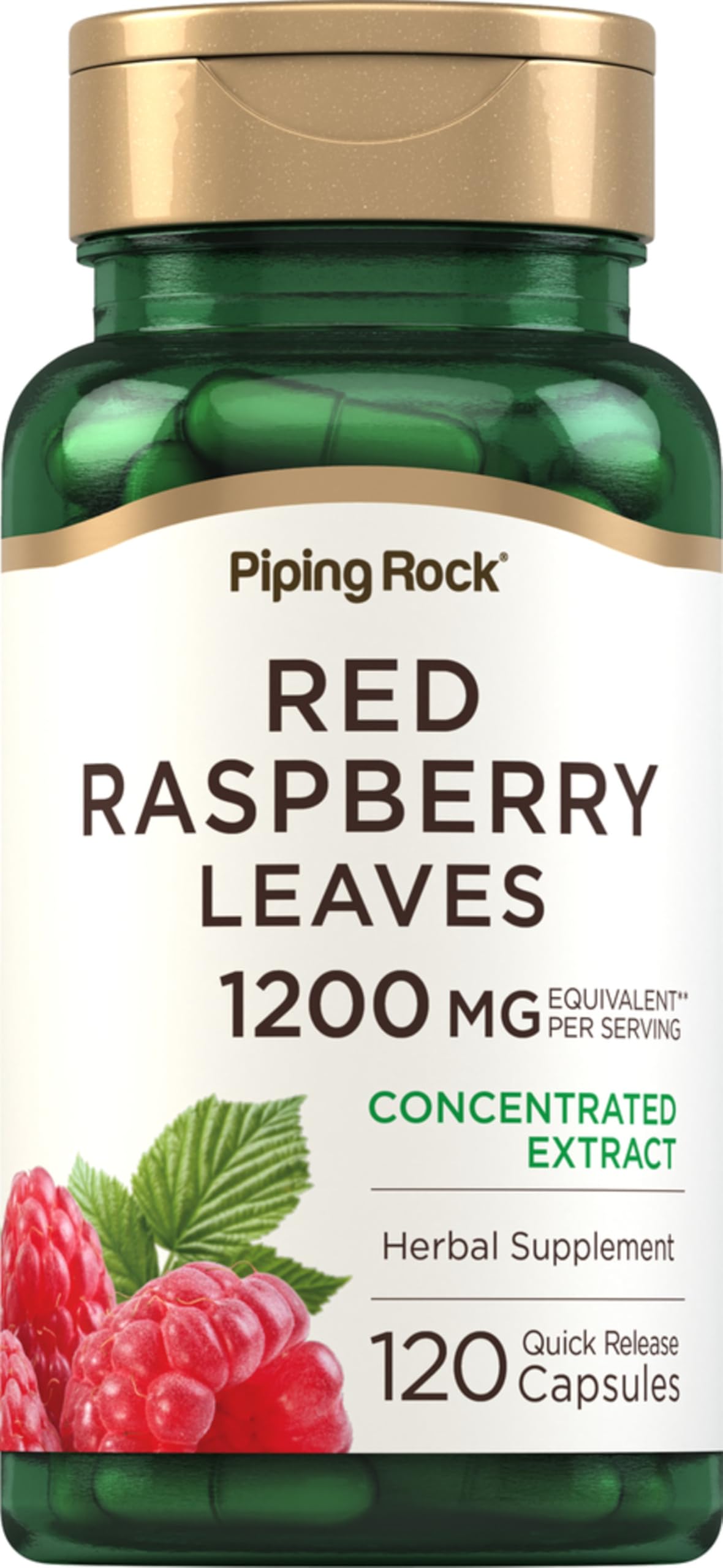 Piping Rock Red Raspberry Leaf Capsules | 120 Pills