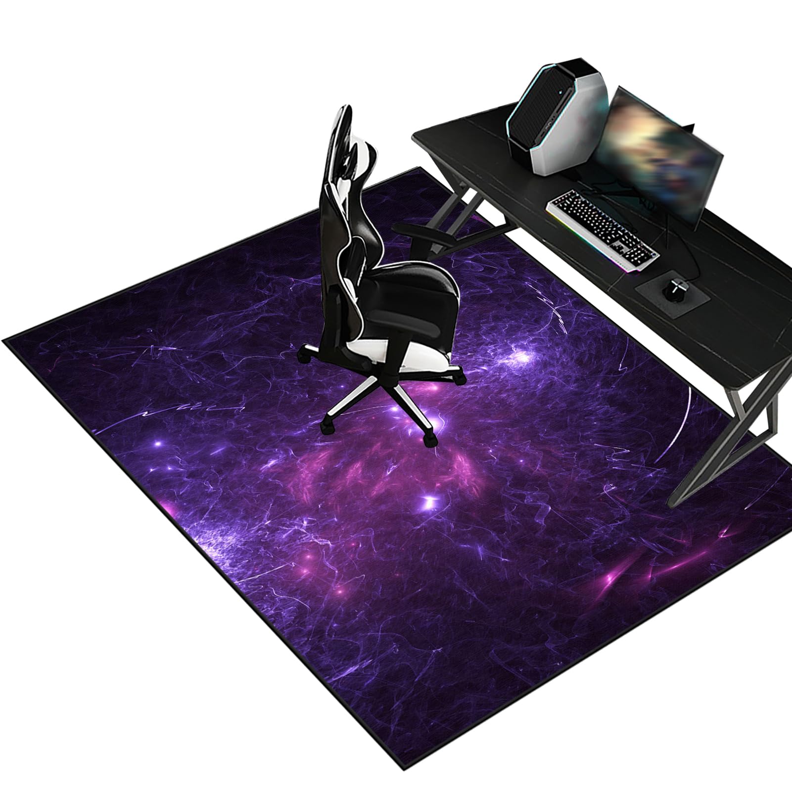 Stuhl Unterlage Schreibtisch für Hartböden Stuhlunterlage schreibtischstuhl unterlage Bodenschutzmatte Gaming Bürostuhl Matte Bodenmatte rutschfest Bürostuhlunterlage Gamer Teppich 180 x 200 cm