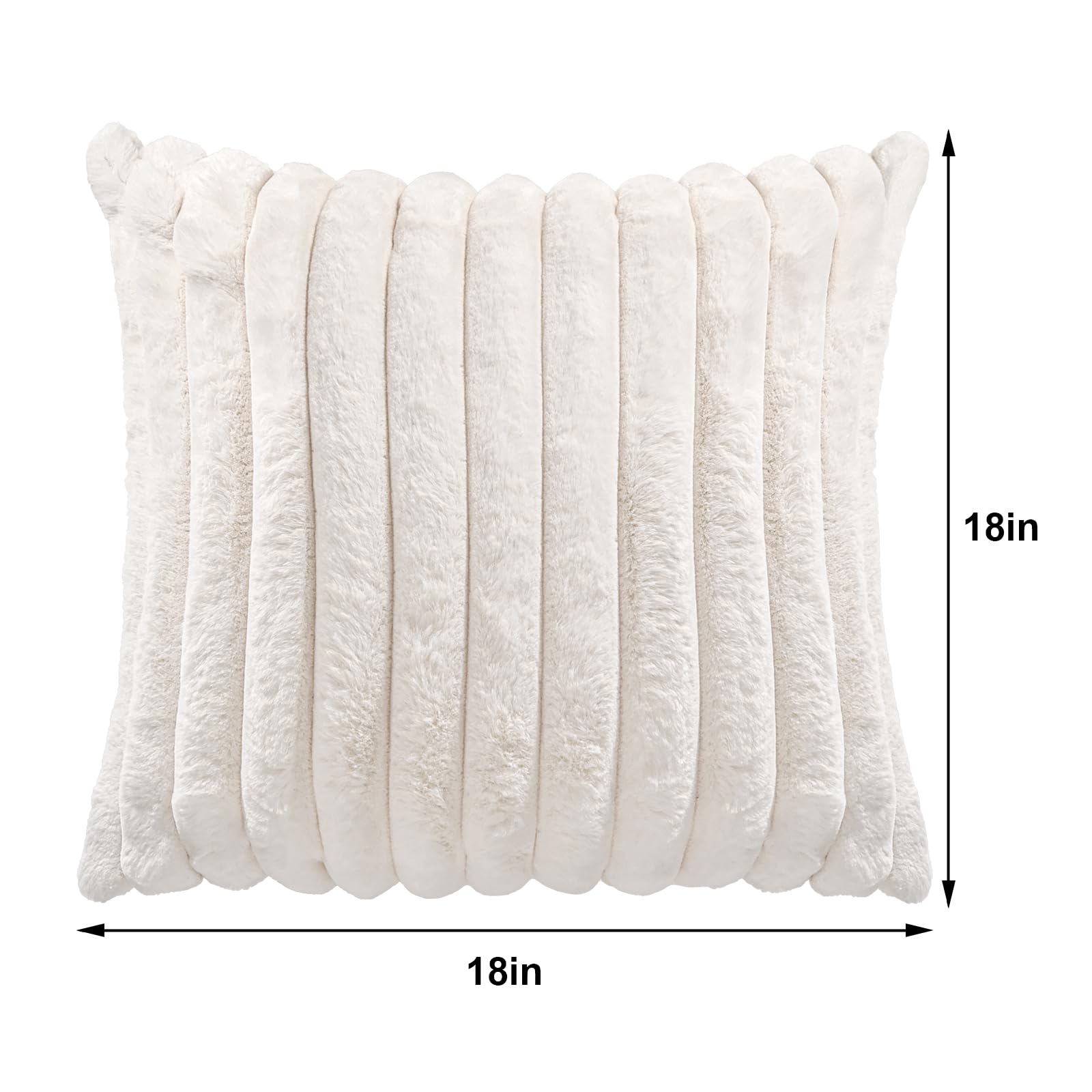 Bunny Chorus Juego de 4 fundas de almohada de felpa de Navidad de 18 x 18 pulgadas, fundas de almohada decorativas de Navidad, fundas de almohada rústicas bohemias de piel sintética, fundas de