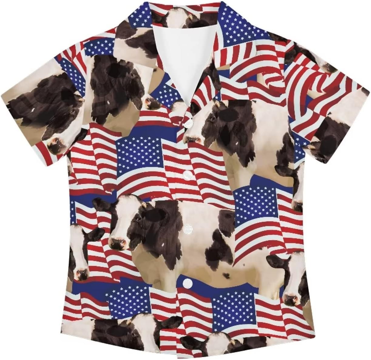 Unique Hawaiian Shirt for Boys V Neck Button Down Cute Summer Tropical Shirts Kids Beach Outfits