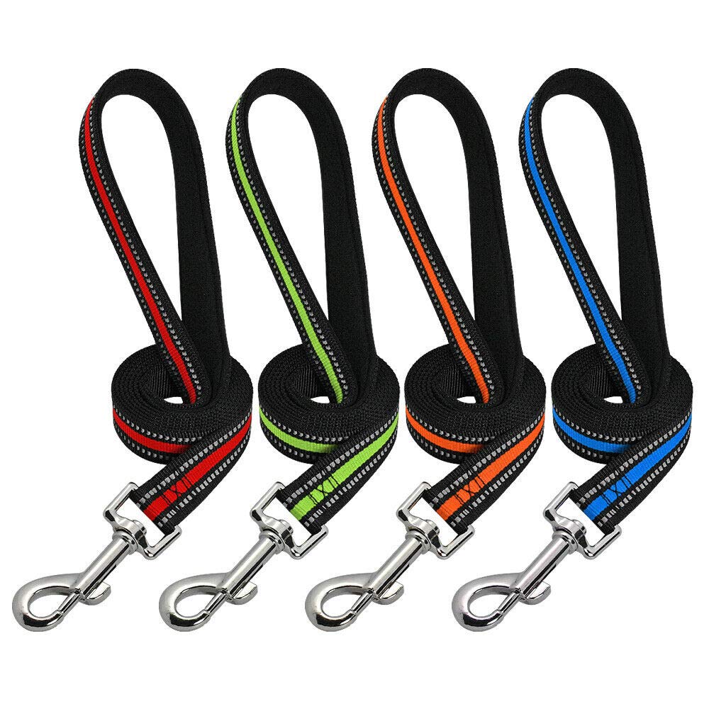 Pets Empire Dog Walking Leash Reflective Nylon with Stitch Dog Training Rope Padded Handle 4 FT Length (Large, Green) (B08KWCMR53) Amazon Price History, Amazon Price Tracker