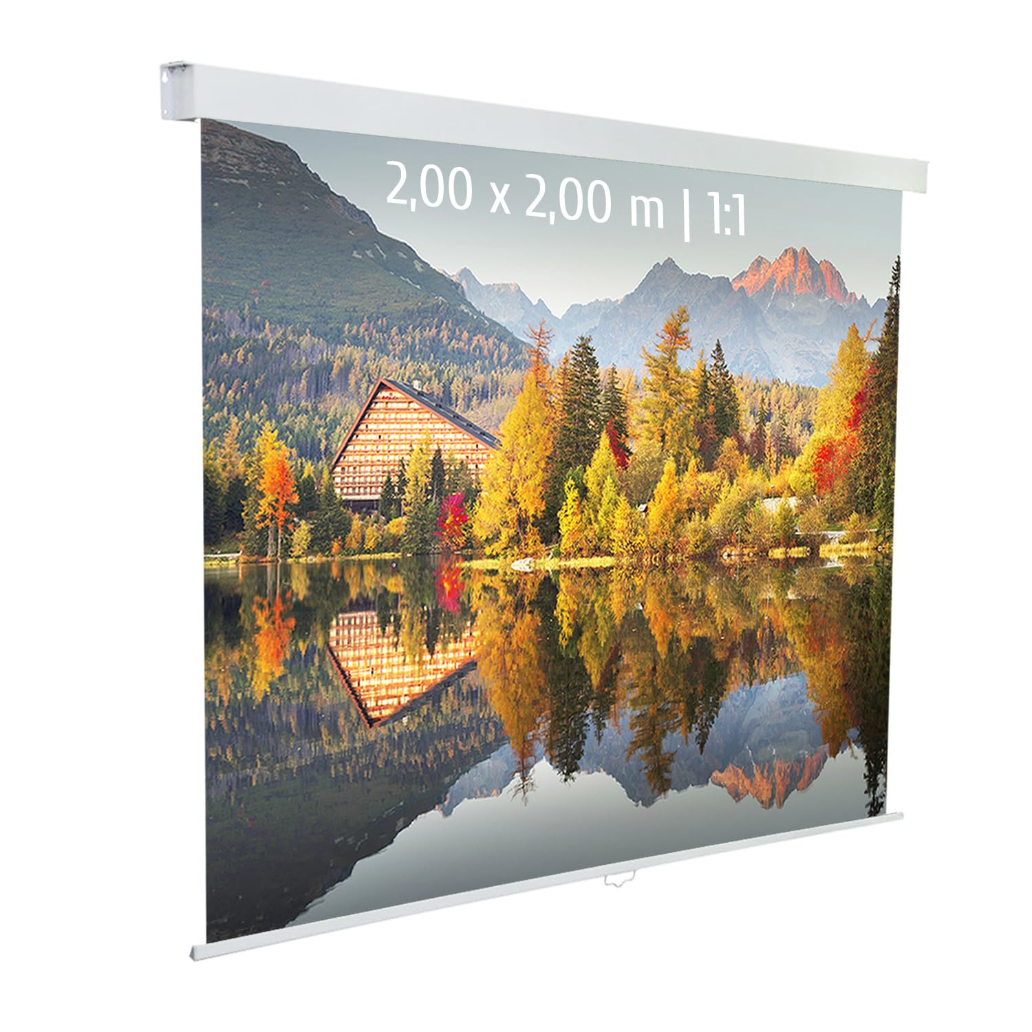 Ecran de Projection Manuel 2,00 x 2,00m - Format 1:1