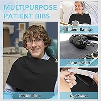 Vista 6 de Paquete de 160 baberos dentales desechables de 13"x18", hojas de baberos para tatuajes impermeables de 3 capas para salón de uñas, clínica dental