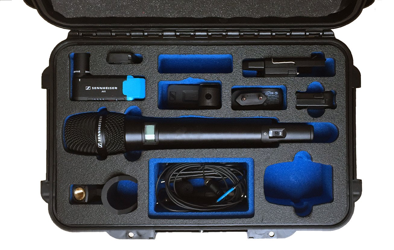 Caja de Transporte Adecuada para el micrófono y Accesorios Sennheiser AVX Combo Set 835.
