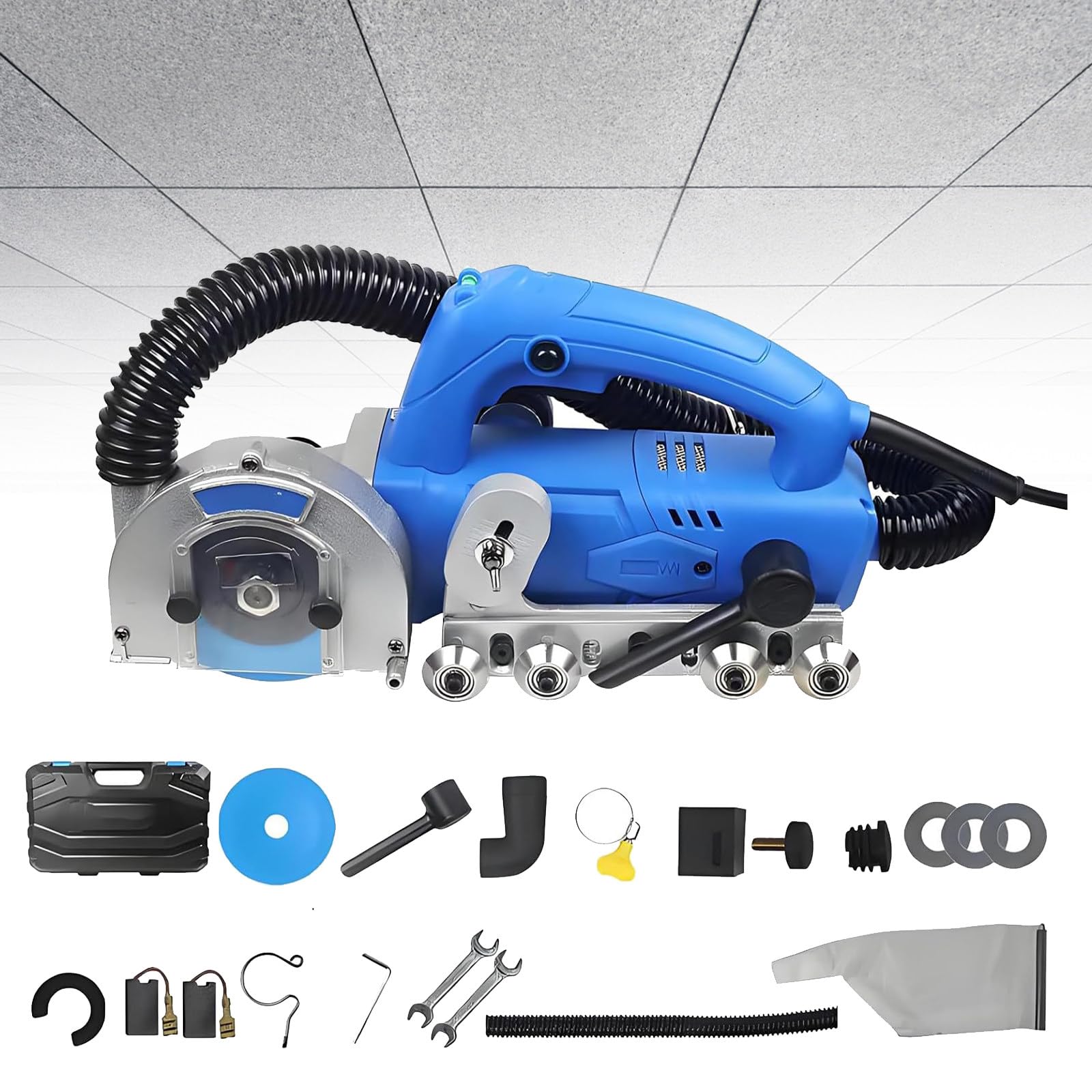 Herramienta limpiadora de Juntas eléctrica, Herramienta para ranurar, Limpiador de Juntas de Azulejos sin Polvo de 1200W, para Cocina, baño, Dormitorio