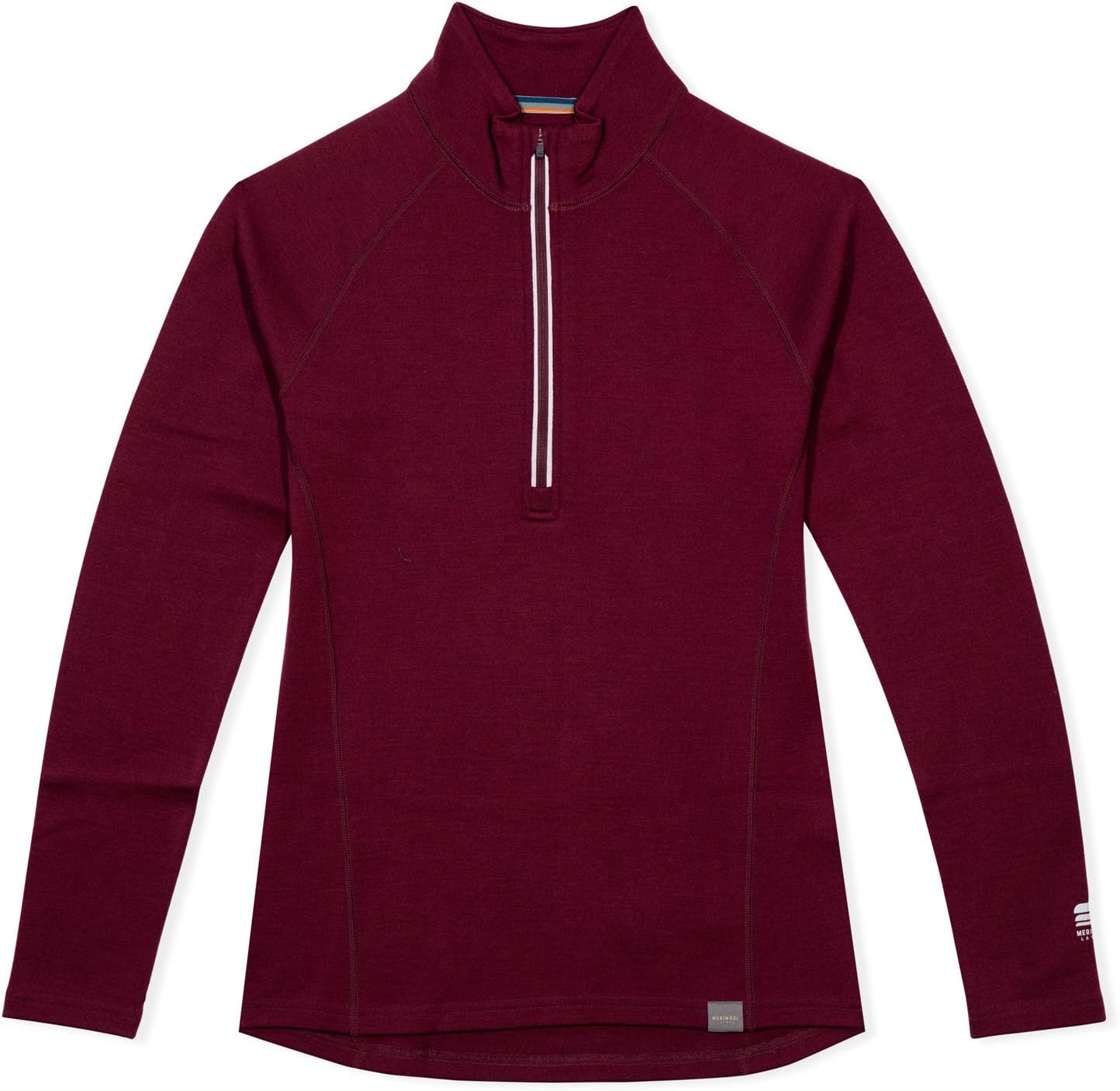 MERIWOOL Women’s Half Zip Base Layer Top 400g Heavyweight Merino Wool Sweater - Image 5