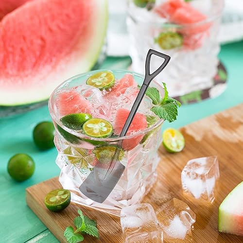 Miniatura 5 de Paquete de 6 cucharas de helado inoxidables, cucharas de pala, cuchara de sandía, cuchara pequeña reutilizable para té, postres, hogar, cocina,