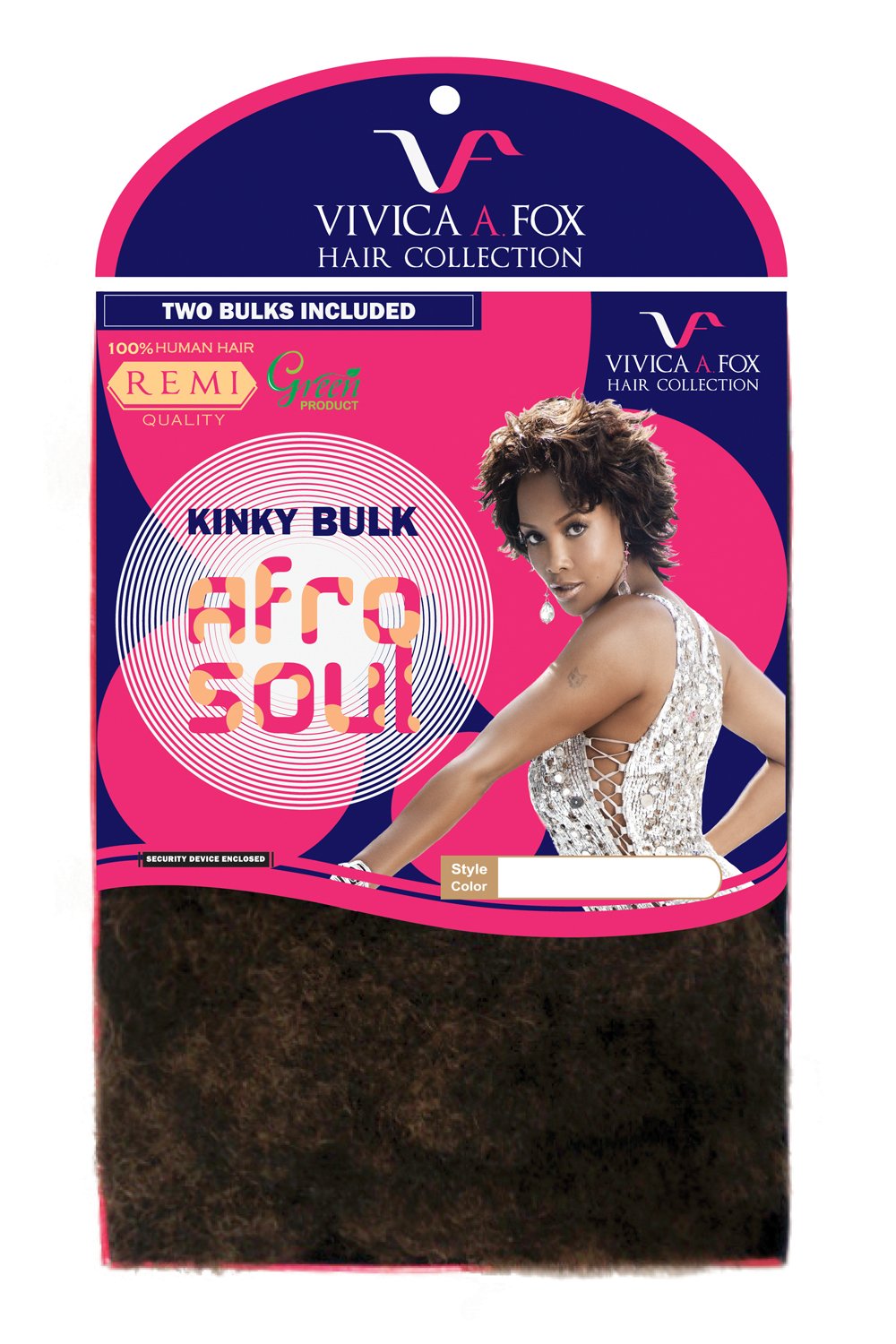 VIVICA A. FOX HAIR COLLECTION - 16 INCH HUMAN KINKY AFRO CURL BULK NATURAL HAIR HKBK16-V IN COLOR 2