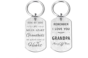 Grandpa Keychain, Grandpa Birthday Gifts from Grandkids, Grandfather Christmas Gifts from Grandchild
