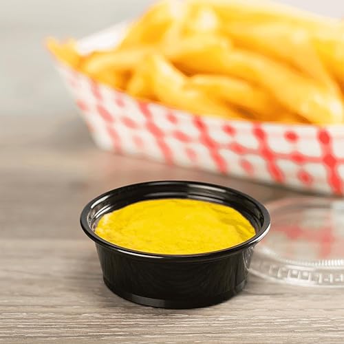 Miniatura 2 de Karat [2500 juegos, tazas de porción de 1.5 oz – Vasos de polipropileno transparente para condimentos para aderezos, salsa, souffle, recipientes de