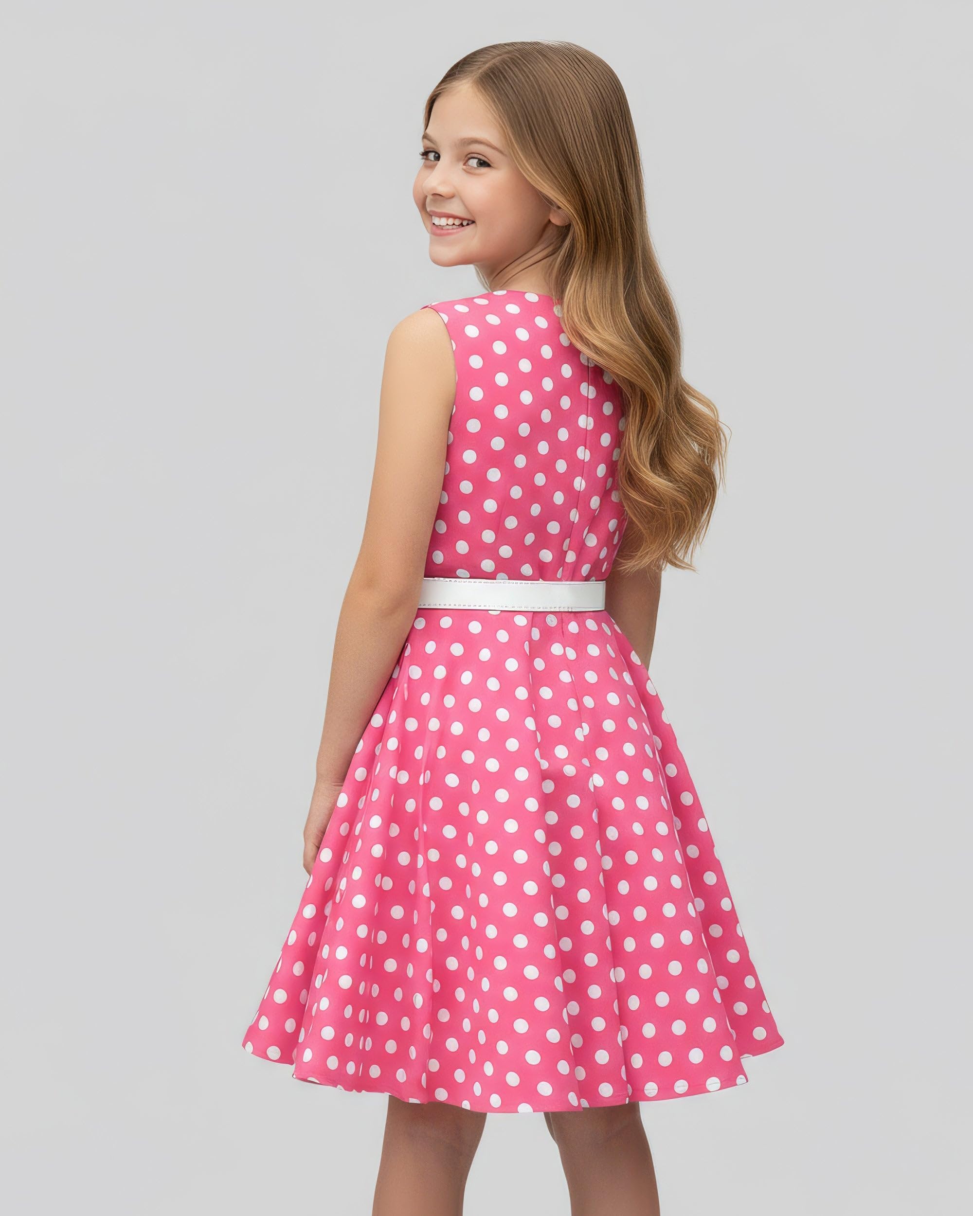 Vestido de Lunares Vintage Años 50 Audrey para Niñas