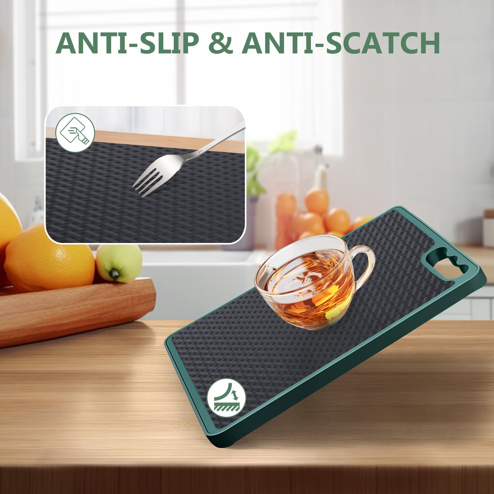 Tappetino Per Cassetti Antiscivolo In EVA - Tagliabile, Trasparente, Per Frigorifero E Cucina