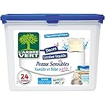 L'ARBRE VERT - Liquid Detergent Capsule for Sensitive Skin - Family and Baby - Hypoallergenic - Allergen-Free - 22 Washing Capsules - 580.8 g