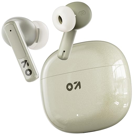 GOBOULT W60 with 60H Playtime, Zen Quad Mic ENC, 50ms Xtreme Low Latency, Made in India, Type-C Fast Charging, 13mm Driver, IPX5 Combat Gaming Mode,TWS Ear Buds Wireless (Green)