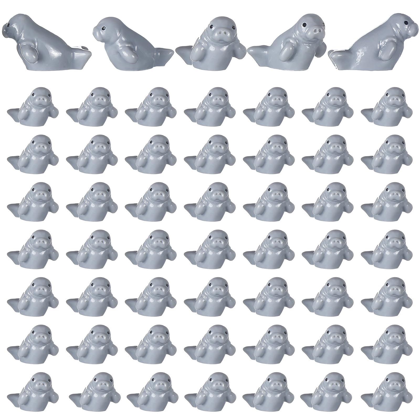 AceOrbit Mini Figurine Cute Resin Sculptures Craft, 50 Pcs, Manatee