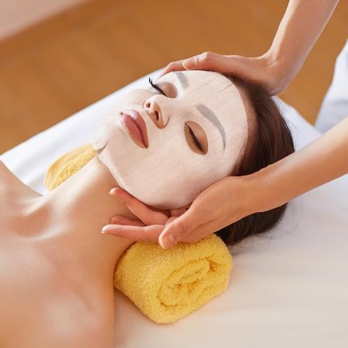 Miniatura 10 de Joez Wonderful 100 piezas de papel de máscara facial con 30 piezas de papel de máscara de ojos, hojas de papel de máscara facial DIY, mascarillas de