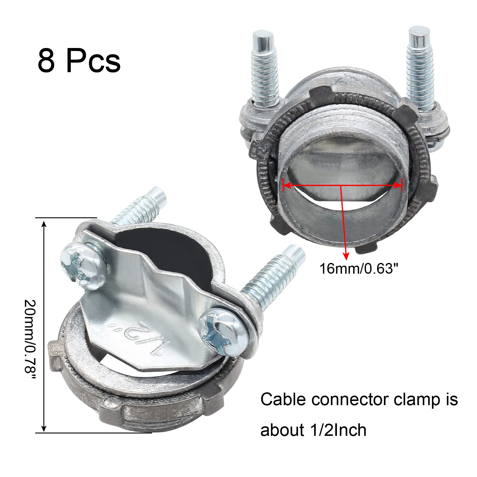 Maxxima 1 In. Non-Metallic Twin-Screw Clamp Connector For NM Sheathed Cable Conduit, Zinc Die Cast (25 Pack - View #7