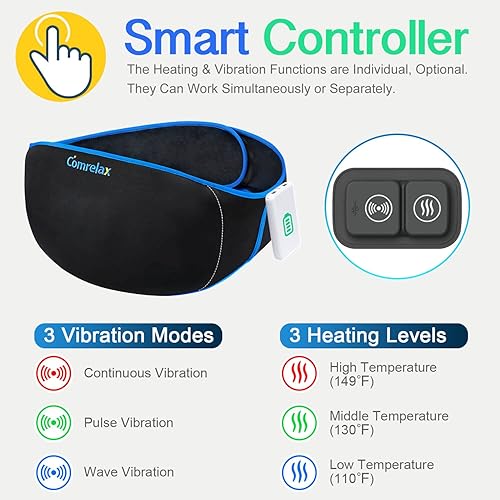Miniatura 4 de Almohadilla térmica inalámbrica para aliviar el dolor de espalda, masajeador de espalda con cinturón térmico para el vientre, cargador portátil