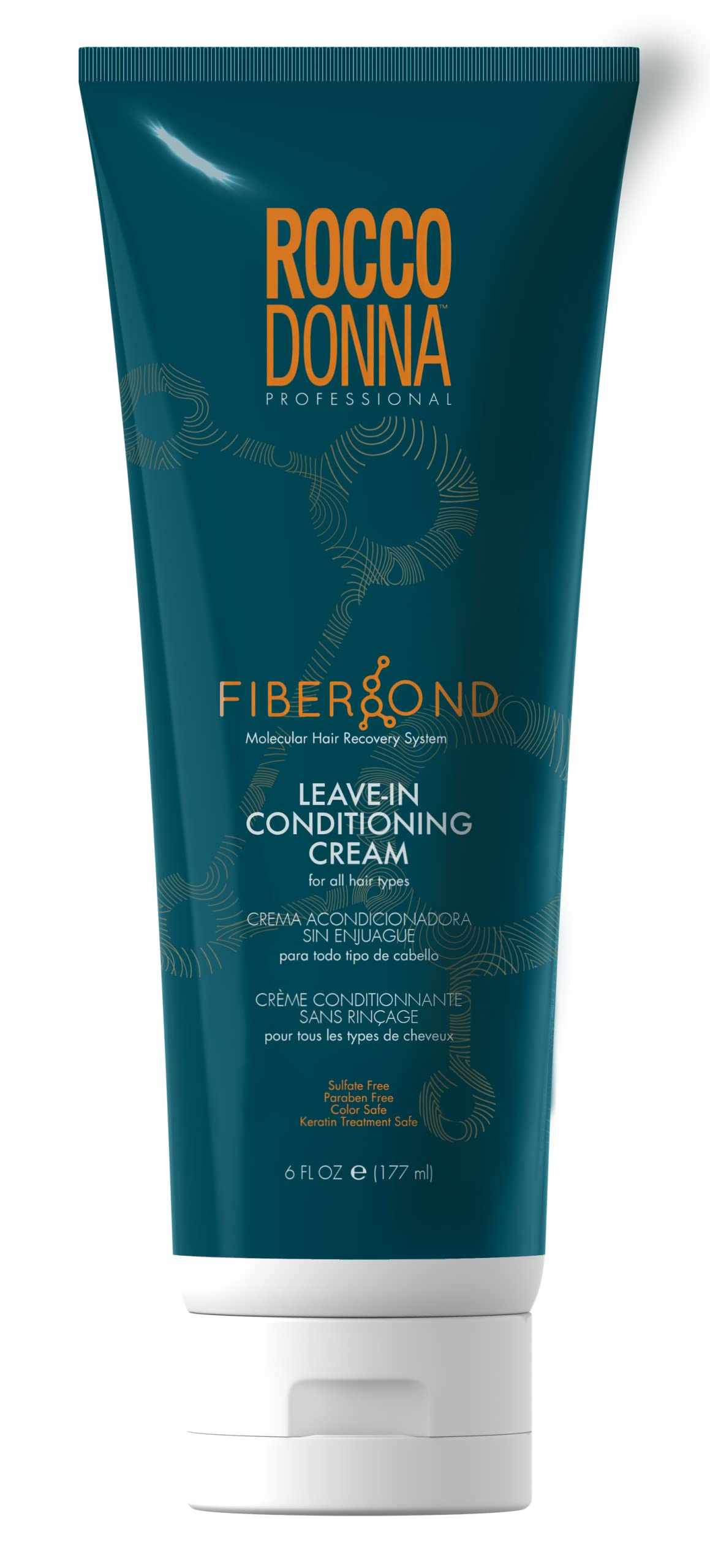 Rocco Donna Fiberbond Leave-in Conditioning Cream | Molecular Hair Recovery System 6 oz.