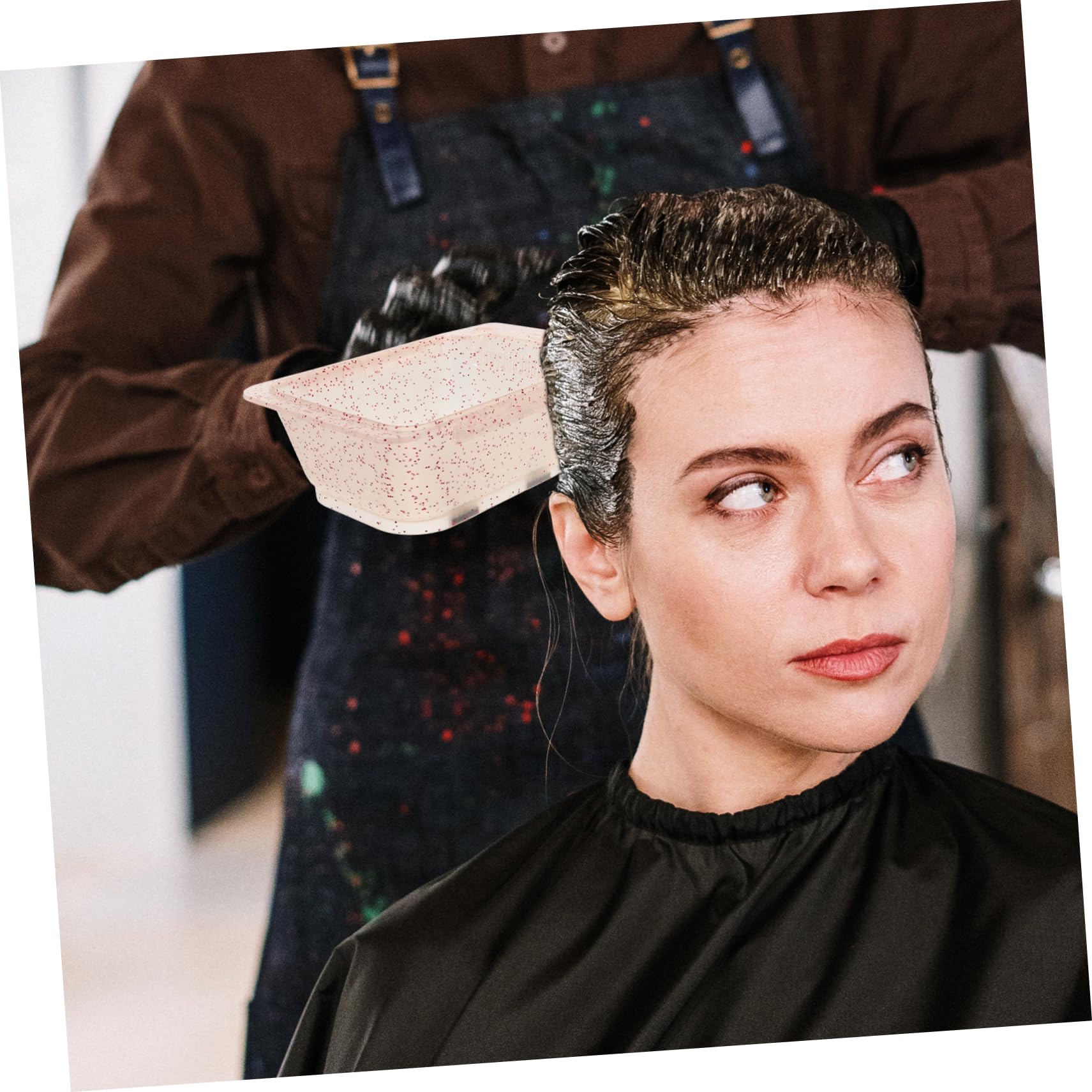 PLAFOPE Diy Hair Dye Mixing Bowl Versatile Tool for Hair Styles Sturdy Plastic Construction for Salon or Home Use