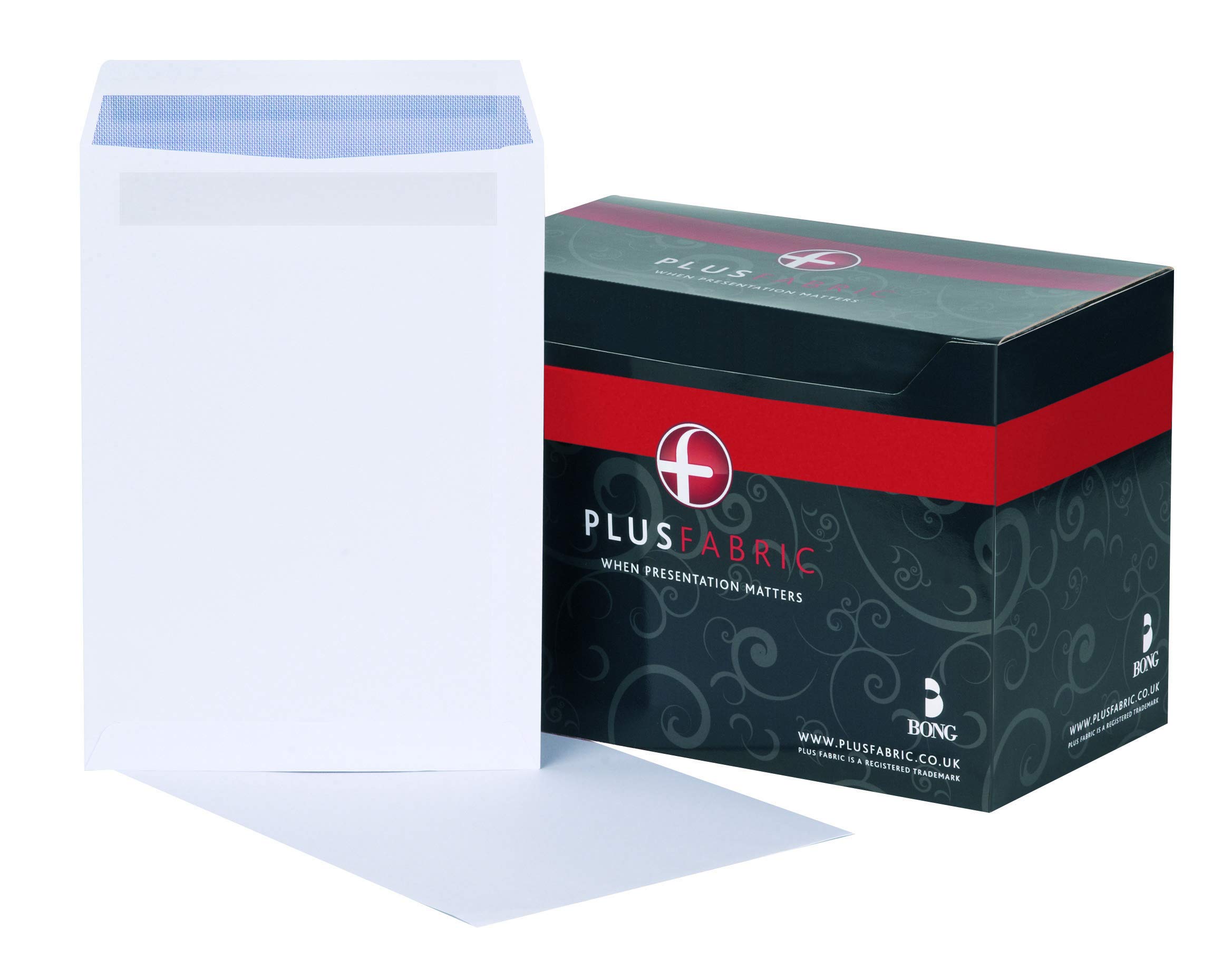 Bongio Plus Fabric C4 Prestige White 120Gsm Self Seal Pocket Box Of 250 Envelopes from B&Q