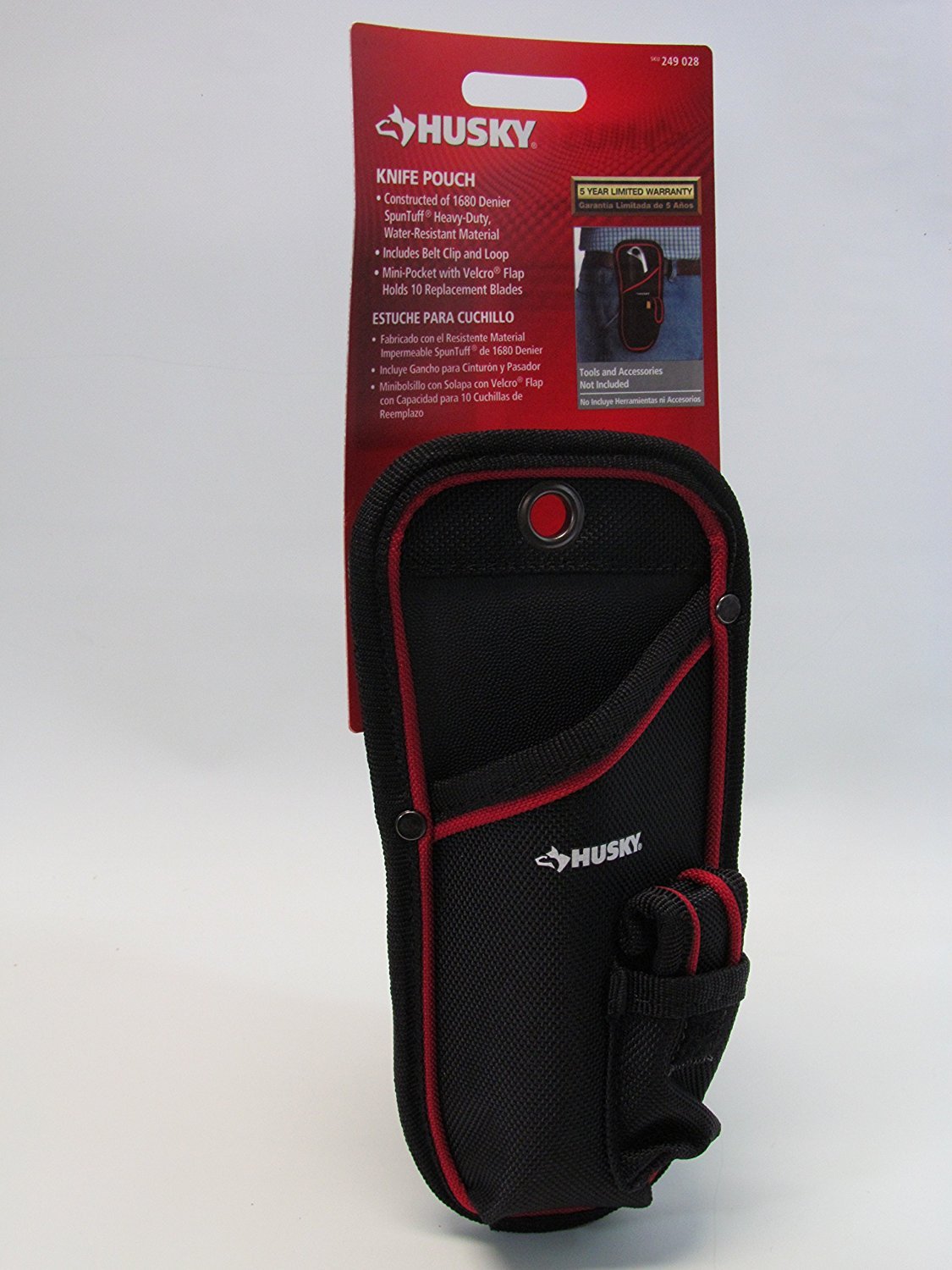 Husky 4 Zoll Gürteltasche – Leichte Bauchtasche Mit Klettverschluss, Edelstahl-Clip Für Werkzeug, Handy & Schlüssel