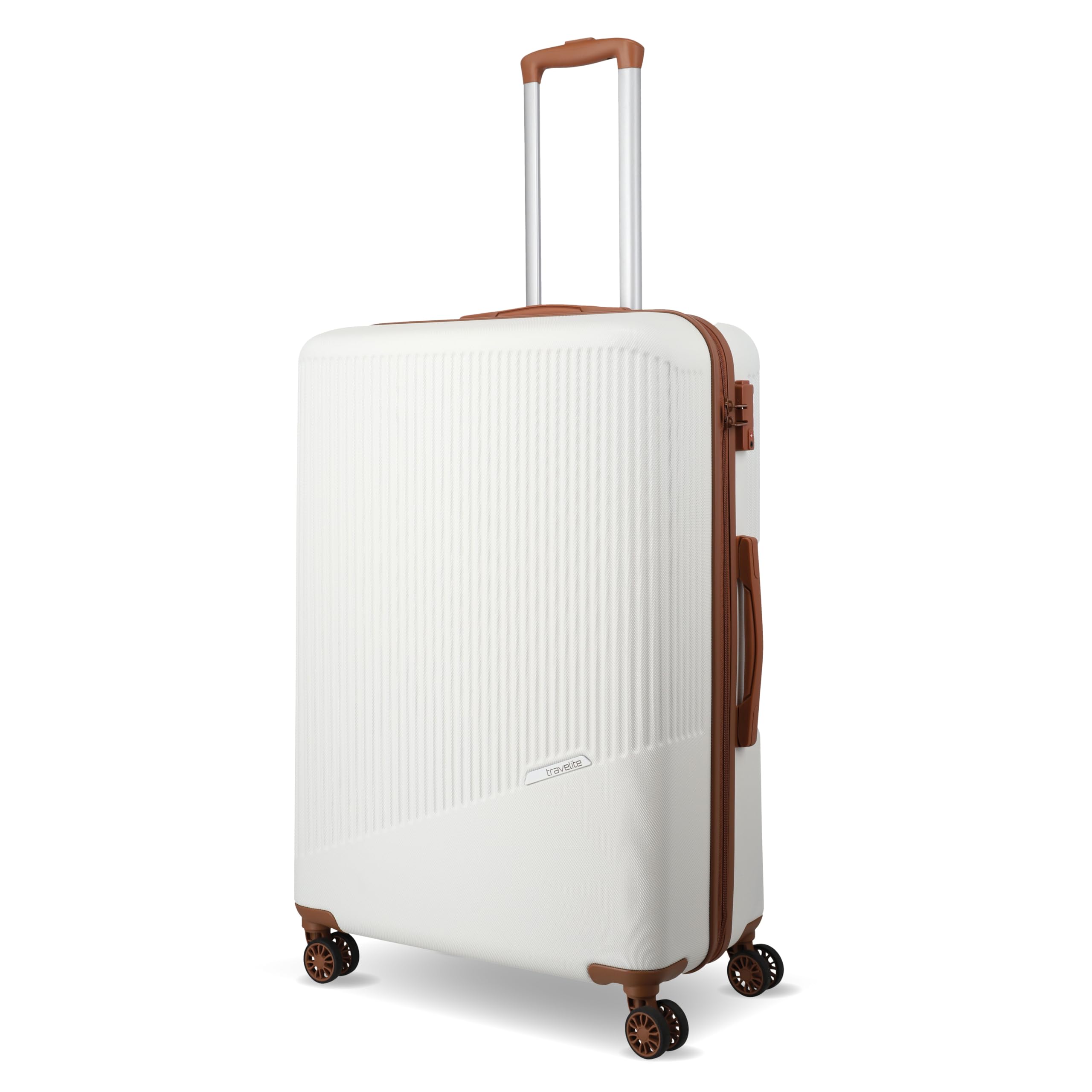 Travelite 4-Rad Hartschalenkoffer groß 96 Liter, Gepäck Serie Bali: ABS Hartschalen Trolley mit TSA Kombinationsschloss, 77 cm