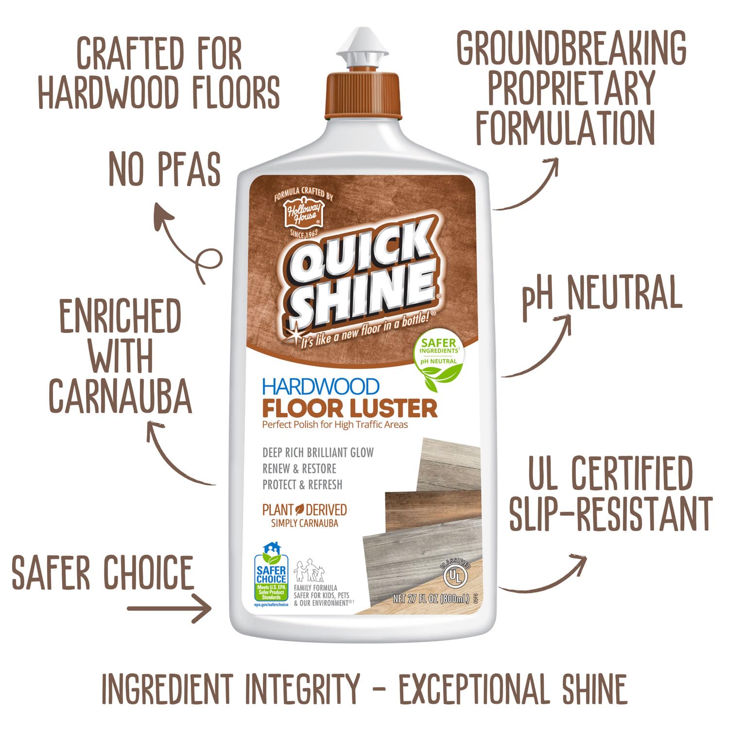 Quick Shine 1207-00027U Hardwood Floor Luster by Quick Shine