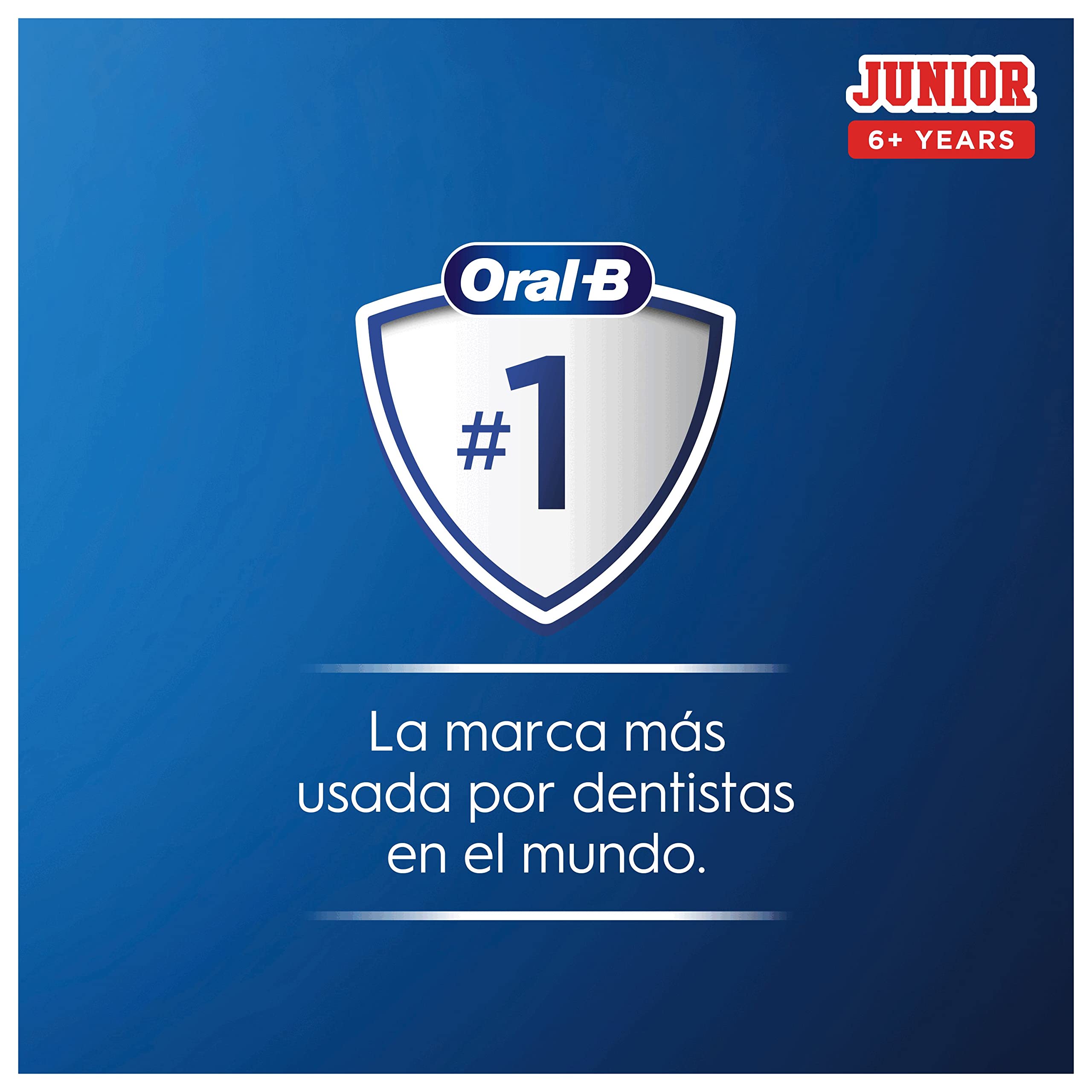 Oral-B Junior Cepillo de Dientes Eléctrico con Mango Recargable de Minnie, 2 Cabezales de Recambio y Cargador, Apto para Niños Mayores de 6 Años