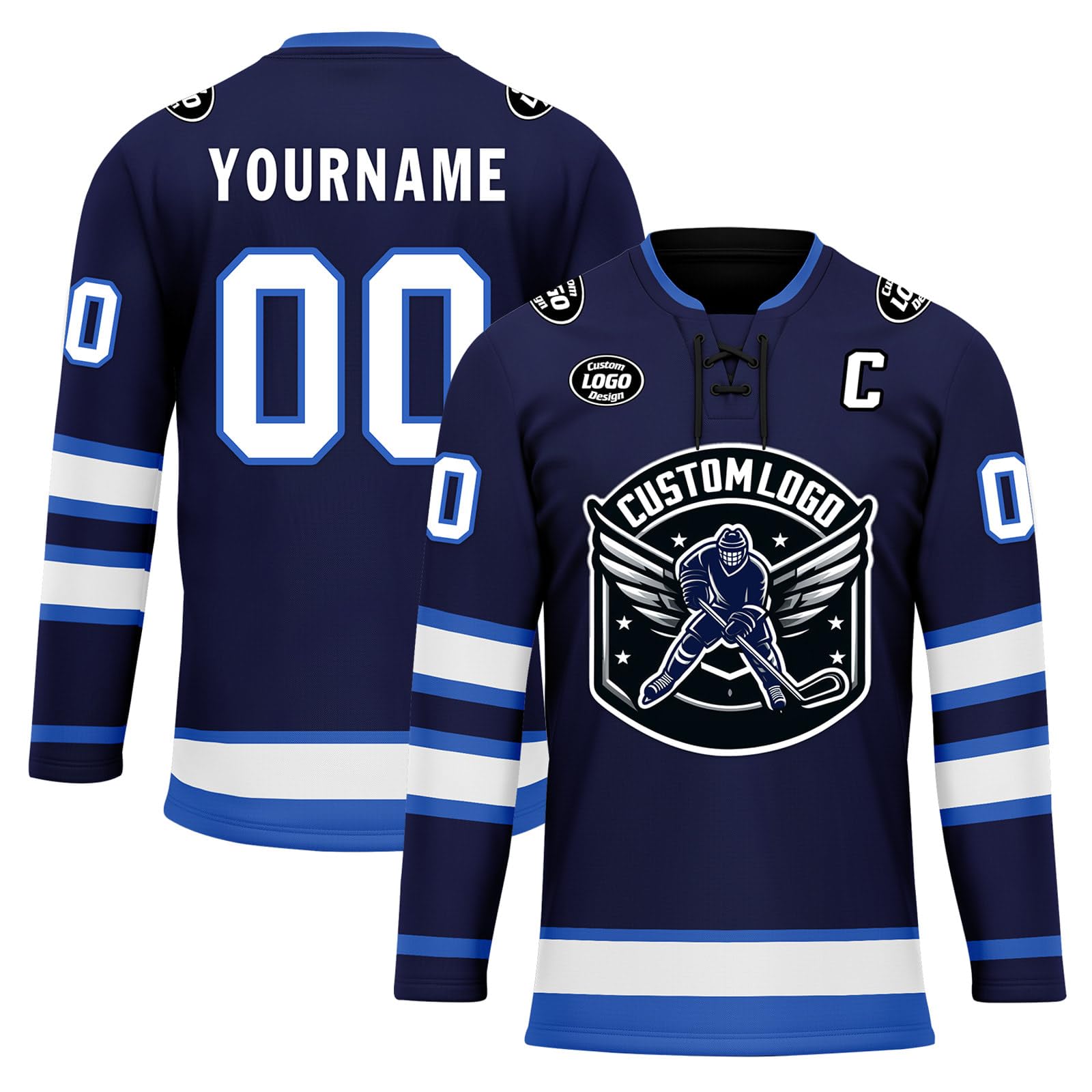 Custom Ice Hockey Jersey for Men Women Youth, Personalized Team Name Number Logo Practice Training Team Uniform