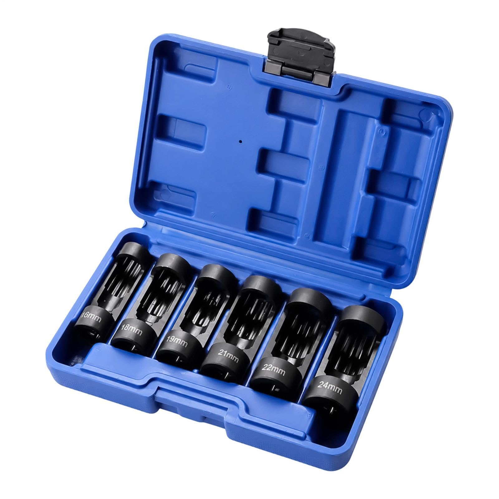Vaso para amortiguador 6 Piezas 1/2 Pulgada Métrico 16mm-24mm Herramienta