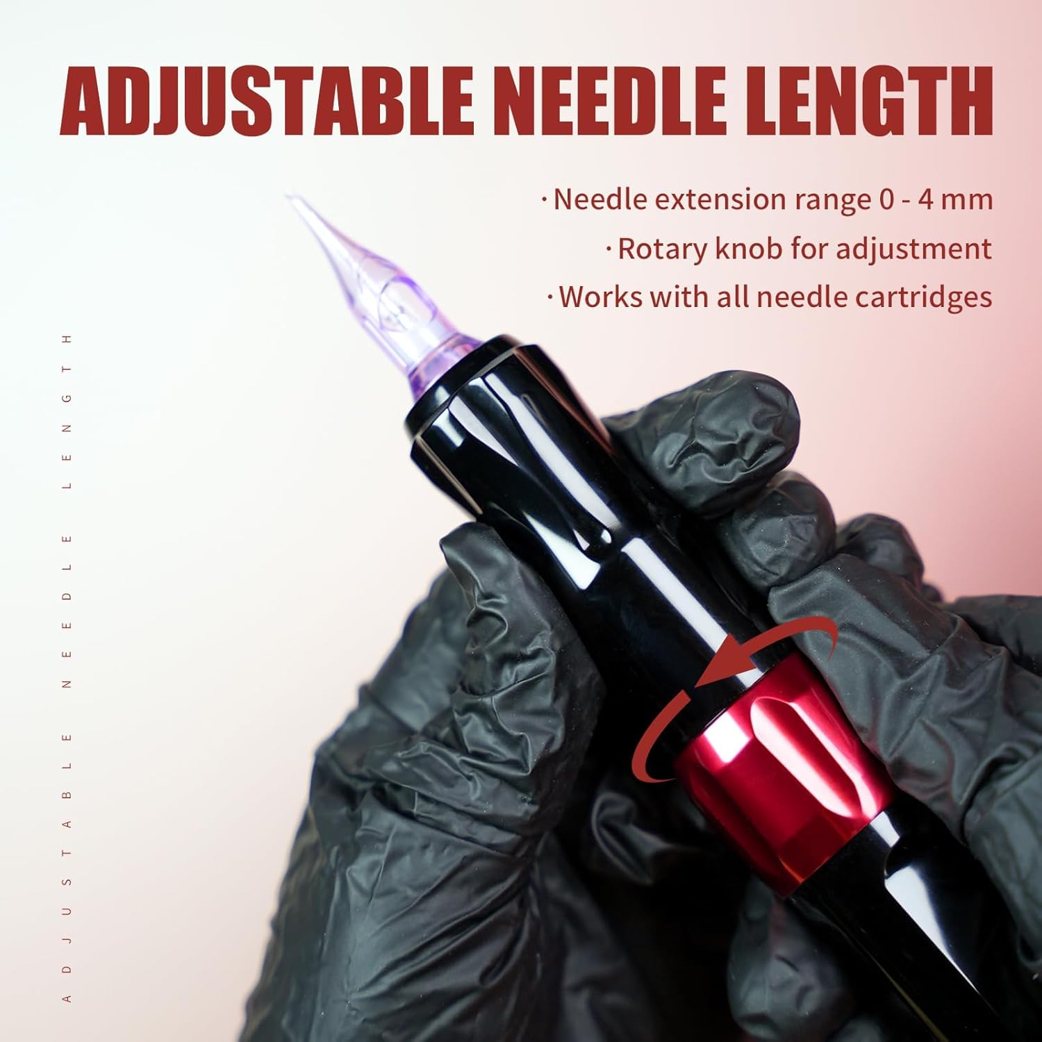 Mast Tour2 Pro Kabellose Tattoo Maschine Kartuschen-System für Linien- und Schattierungsarbeiten Rosa