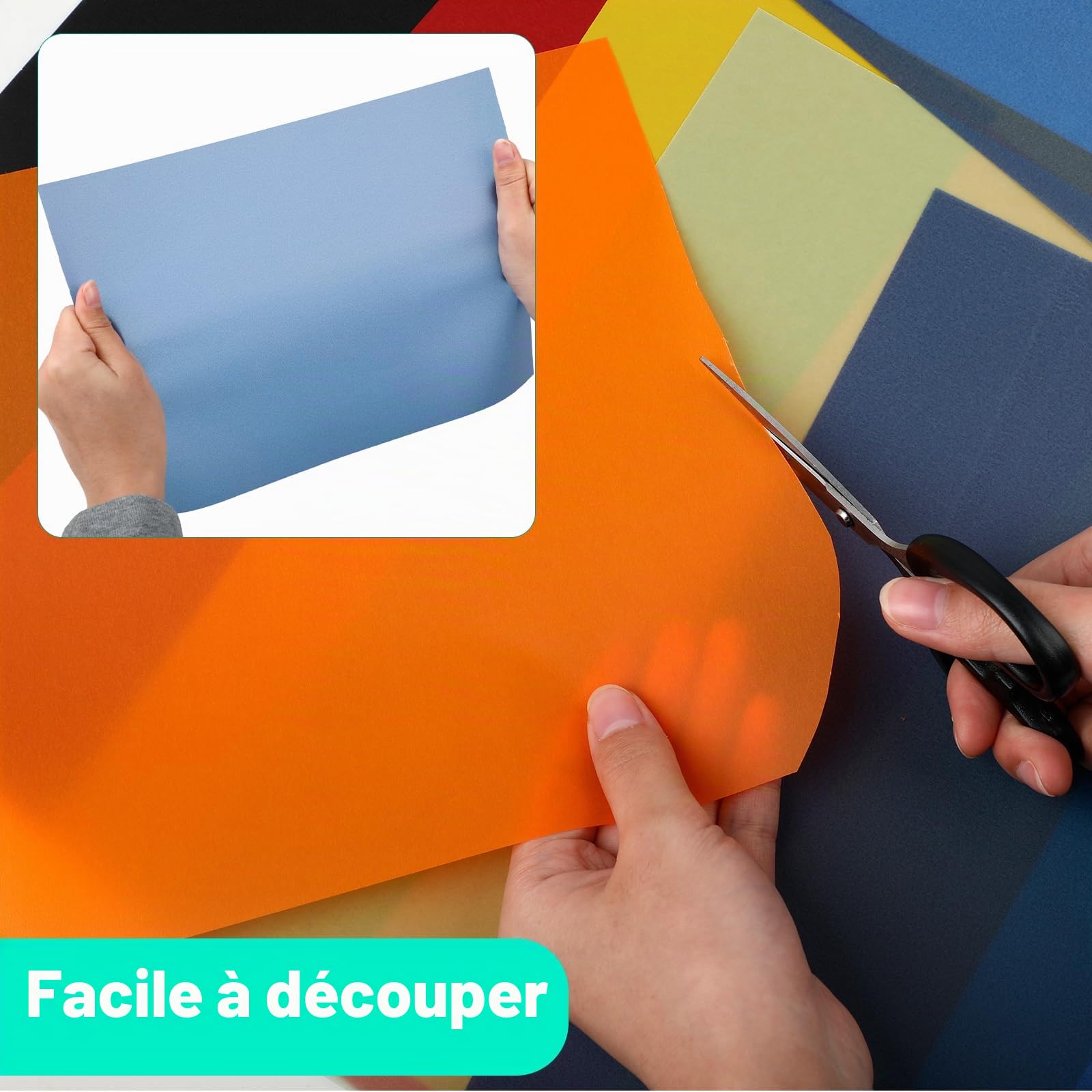 24 feuilles de papier calque coloré A4 – papier vitrail de qualité pour travaux manuels, lanternes, impression, dessins, scrapbooking et projets créatifs pour enfants.