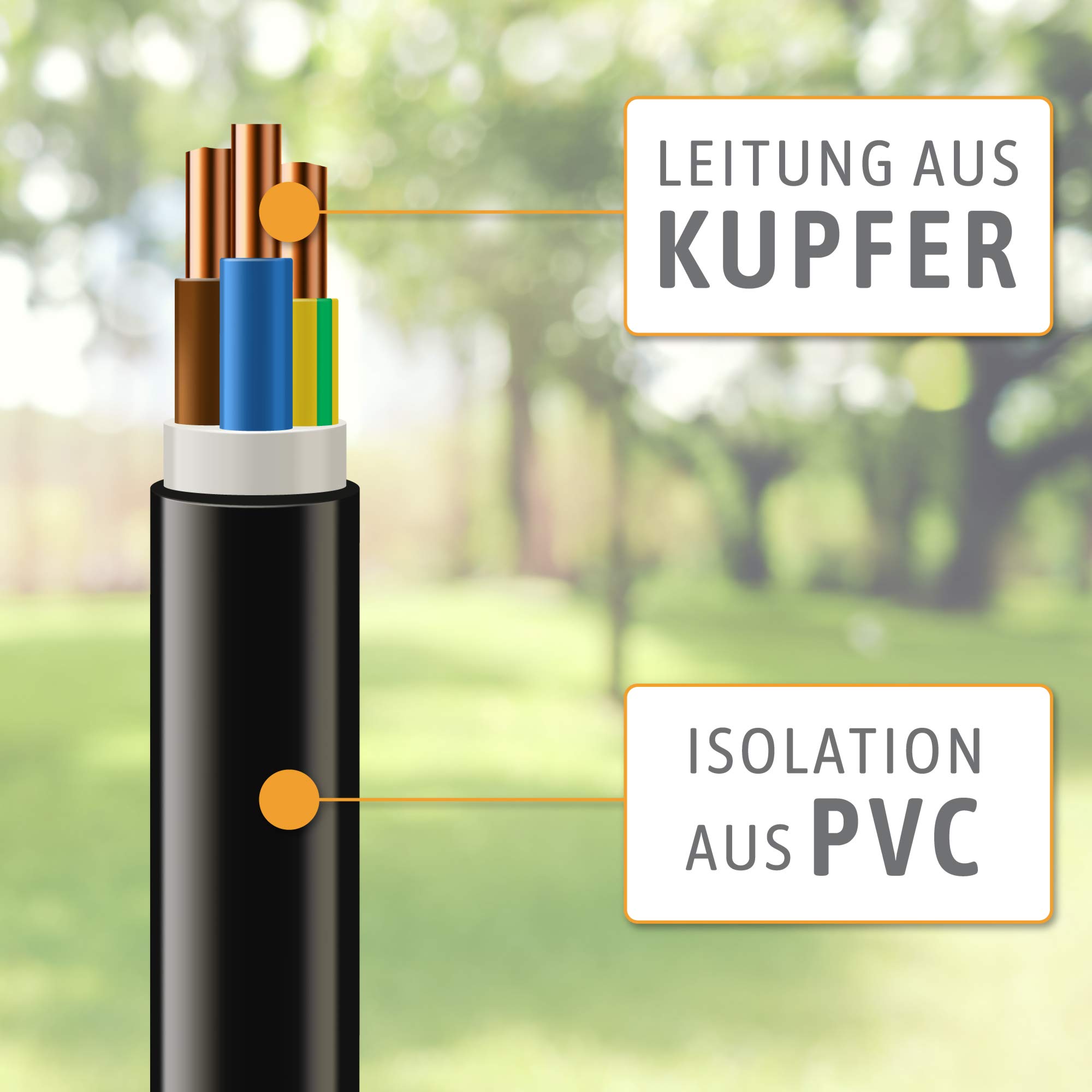 Cavo Elettrico Interrato NYY-J 3x2.5mm² - 35m Per Posa In Terra, Giardino, Esterno - Foto 11