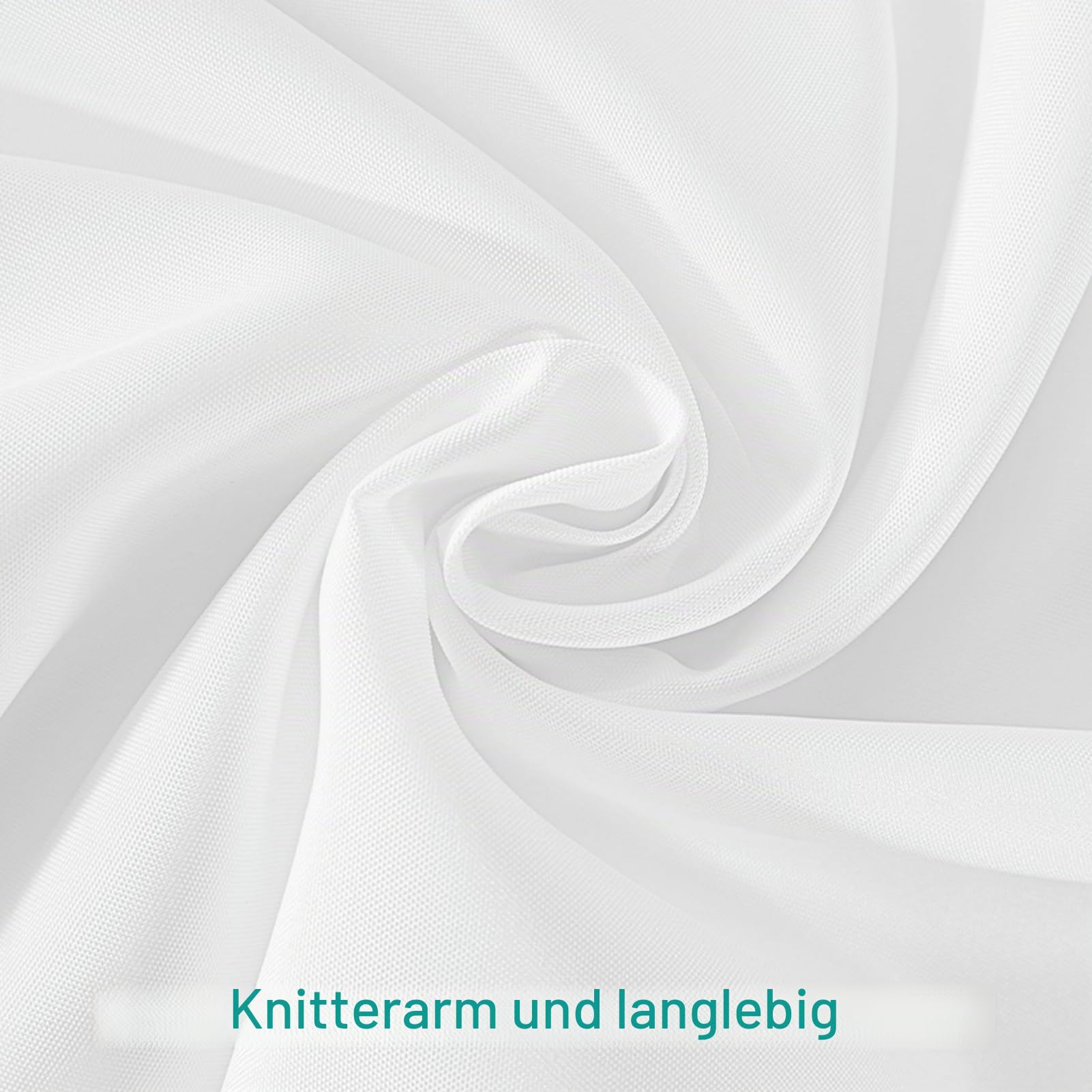 EMART Runde Tischdecke Weiß 6 Pack, 304cm Tischtuch White Round Tablecloth | Polyester, Stain, Resistant, Washable, Hochzeit Dekoration, Wedding, Party, Banquet