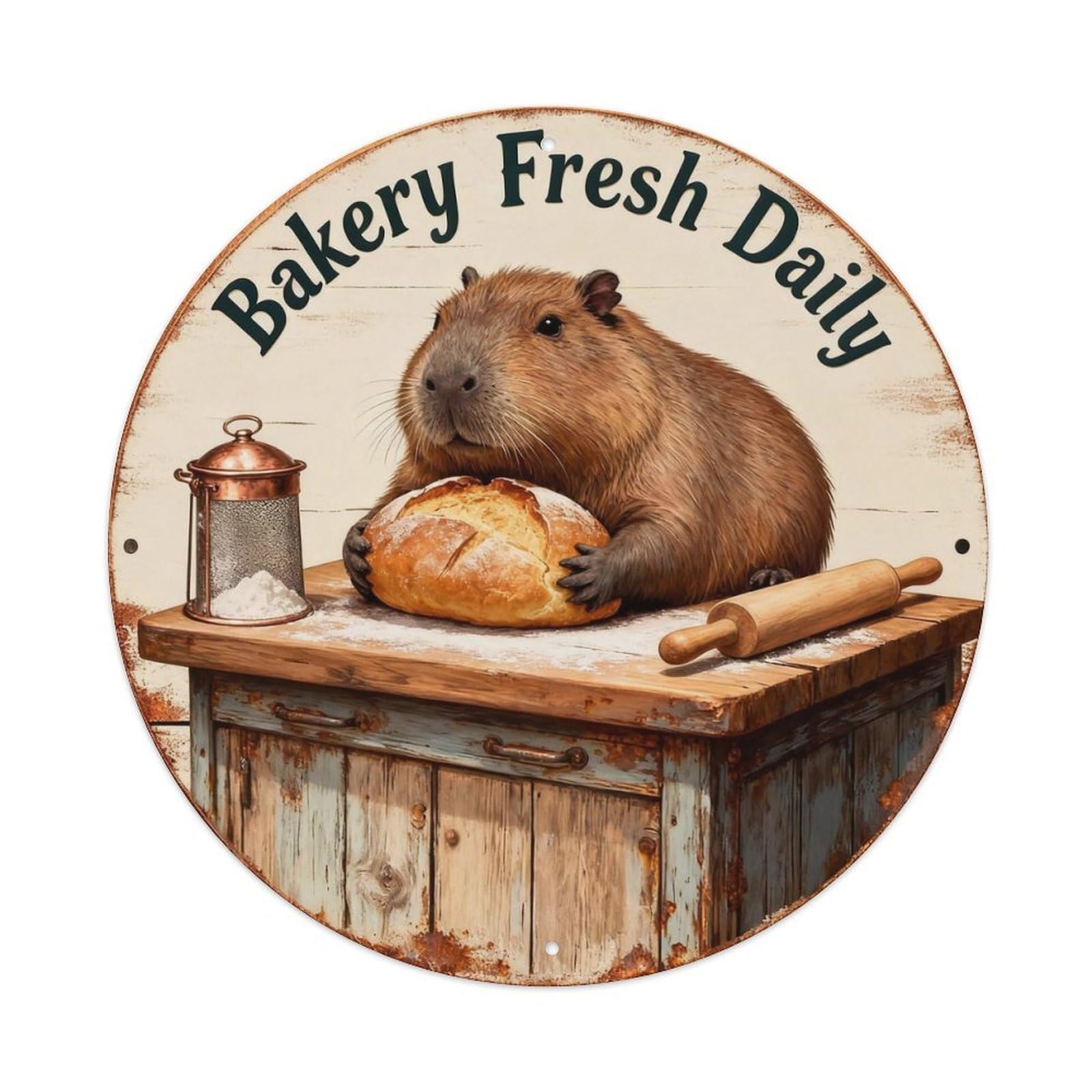 Bakery Fresh Daily Sign Metal Tin Sign Plaque