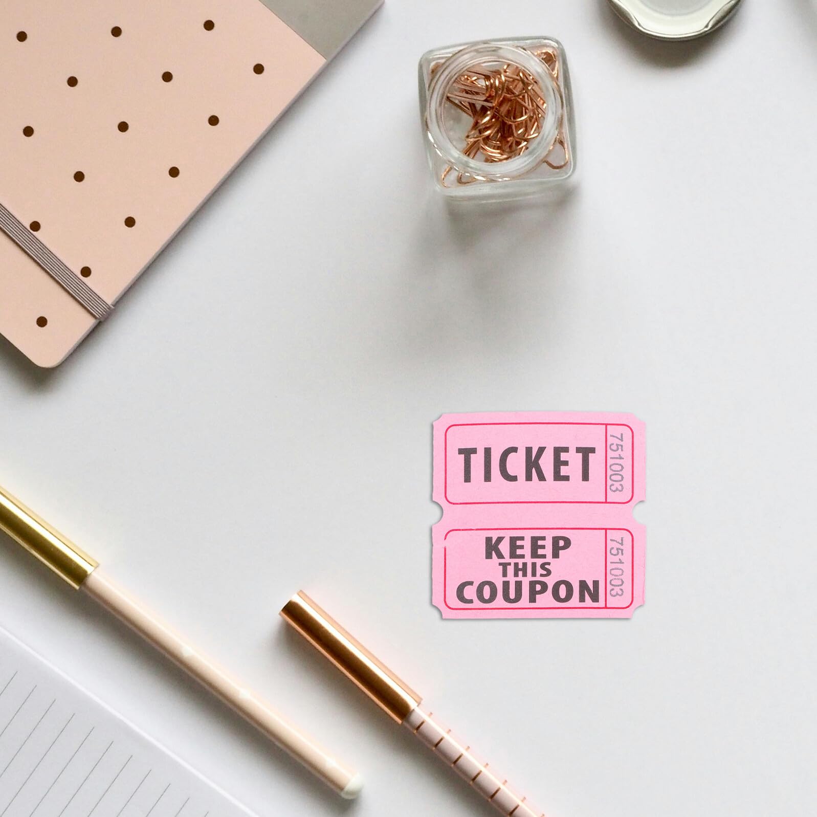 SOLUSTRE Boletos Para Rifas De Papel Rollo De Boletos Para Fiestas De Cumpleaños y Festivales Obsequios Accesorios Para Eventos Rollo