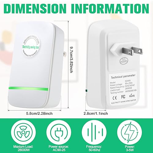 Miniatura 2 de Fabbay Caja de ahorro de energía de 30 KW, 6 unidades, ahorro de energía, regletas de alimentación para el hogar, dispositivo de voltaje estable