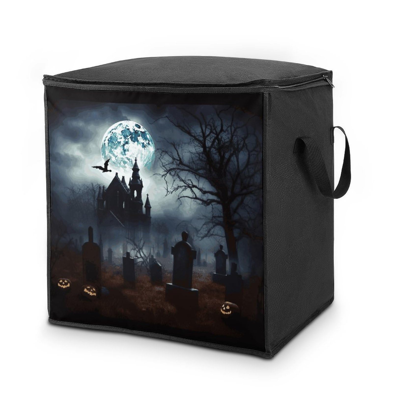 Fekiloot Style Gothic Happy Halloween Storage Bags With Reinforced Handles,Moving Bag With Zipper,Closet Organizers,Compression Packing Cubes