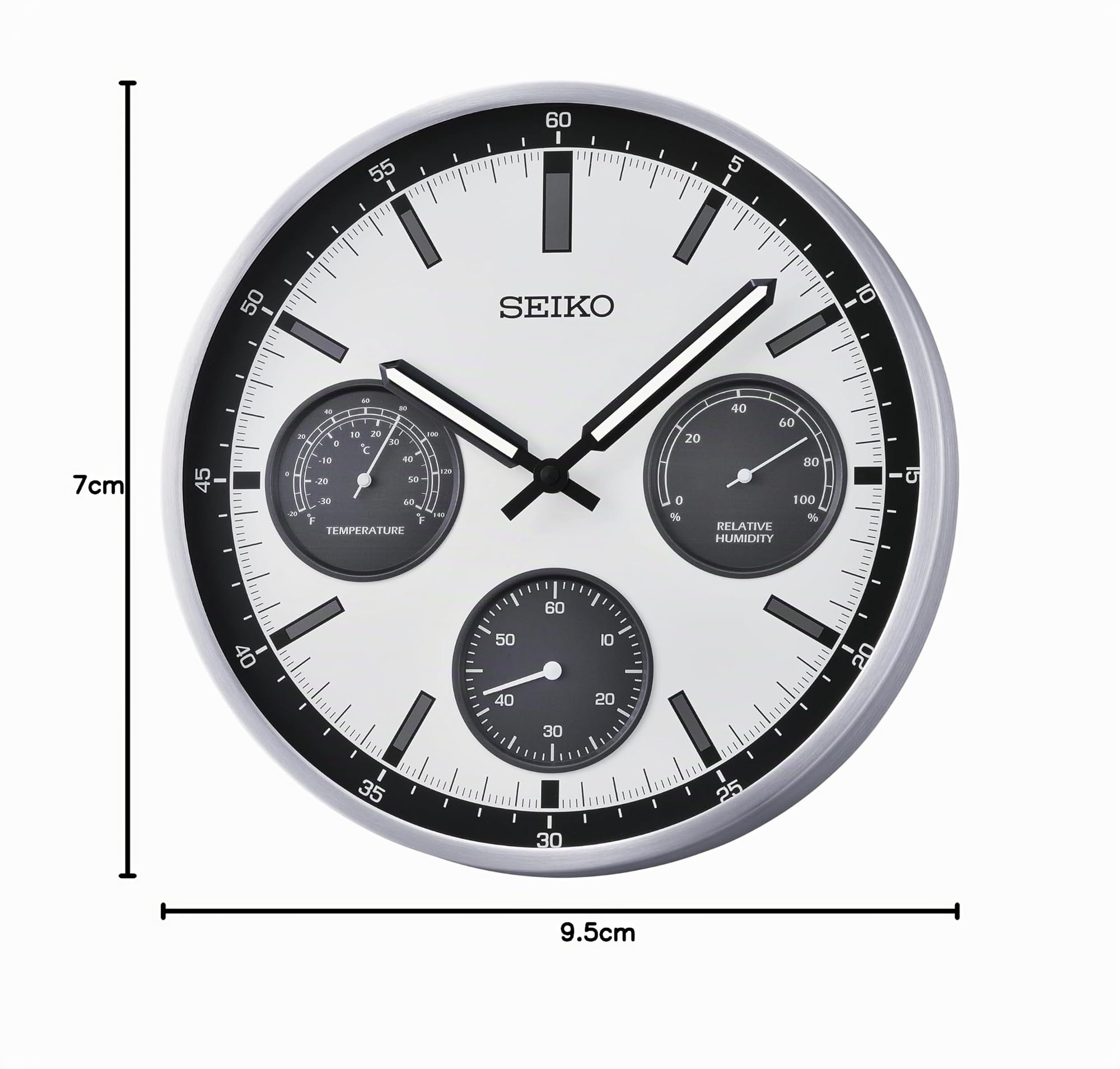 Seiko Clocks Aluminium QXA823S