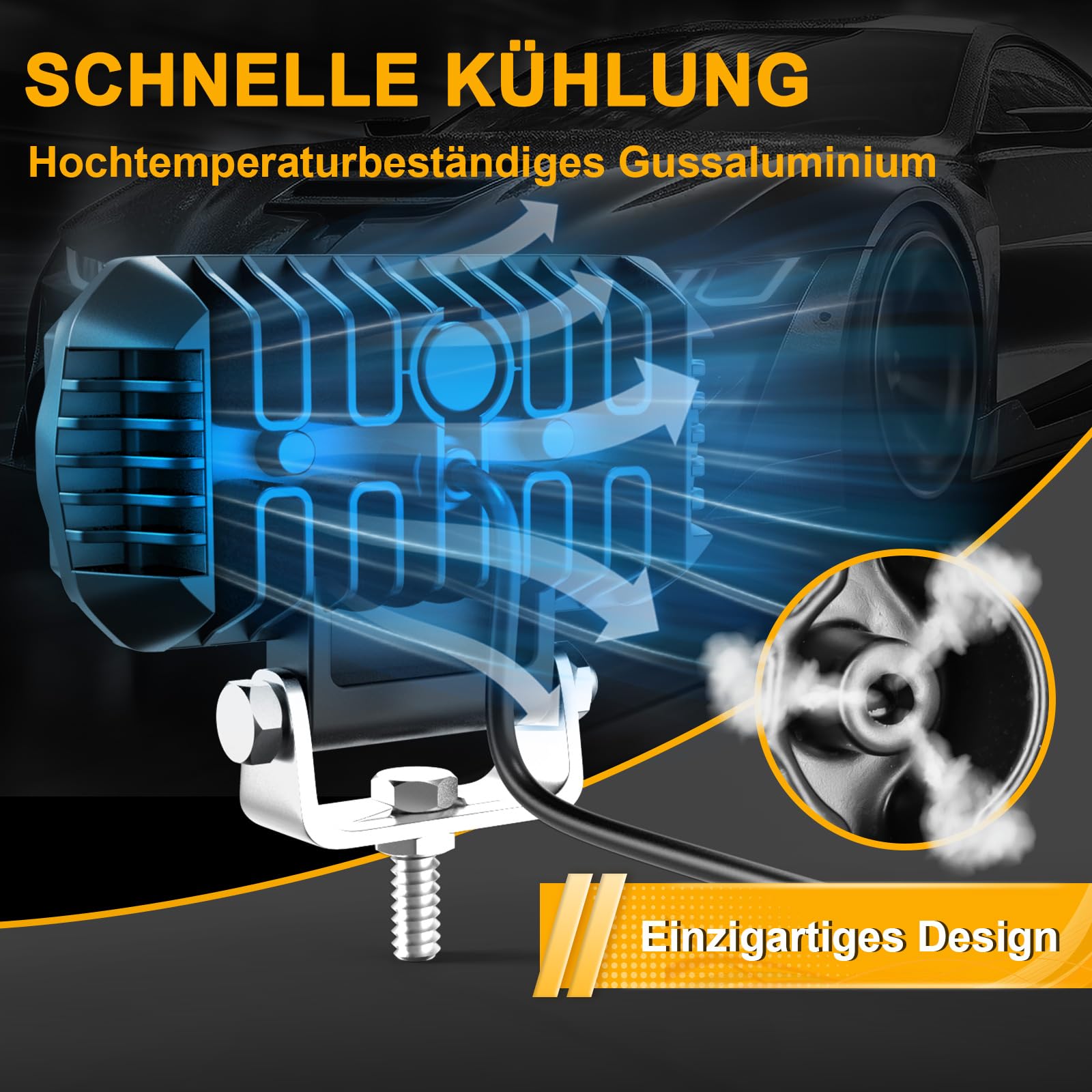 antom 2er Set LED Arbeitsscheinwerfer 168W 9-60V 18000 Lumen IP68 wasserdicht Zusatzscheinwerfer Ideal für Bagger, Traktoren, Lkw, Geländewagen, Motorräder, Baustellenbeleuchtung