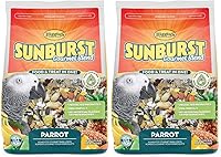 Higgins Sunburst Gourmet Blend Parrot Food 3 lbs - 2 Pack | Premium Bird Nutrition for Vibrant Parrots