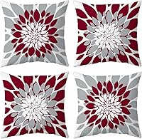 Vista 39 de Qahing Paquete de 4 fundas de almohada impermeables para exteriores de 16 x 16 pulgadas, fundas decorativas cuadradas de jardín para muebles